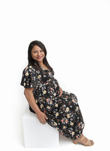 Load image into Gallery viewer, Forever dress // Black floral pleats