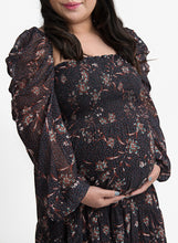Load image into Gallery viewer, Forever dress // Black smocked orchid