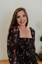 Load image into Gallery viewer, Forever dress // Black smocked orchid