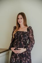 Load image into Gallery viewer, Forever dress // Black smocked orchid