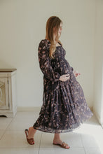 Load image into Gallery viewer, Forever dress // Black smocked orchid