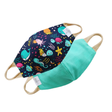 Load image into Gallery viewer, Reversible mask ~ sealife // teen
