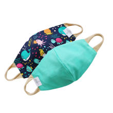 Load image into Gallery viewer, Reversible mask ~ sealife // teen