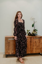 Load image into Gallery viewer, Forever dress // Black smocked orchid