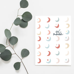 Eid Card // Pastel Moon