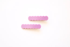 Scallop clip // lilac
